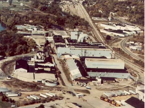 Aerial view of Botsford Yard Kalamazoo MI